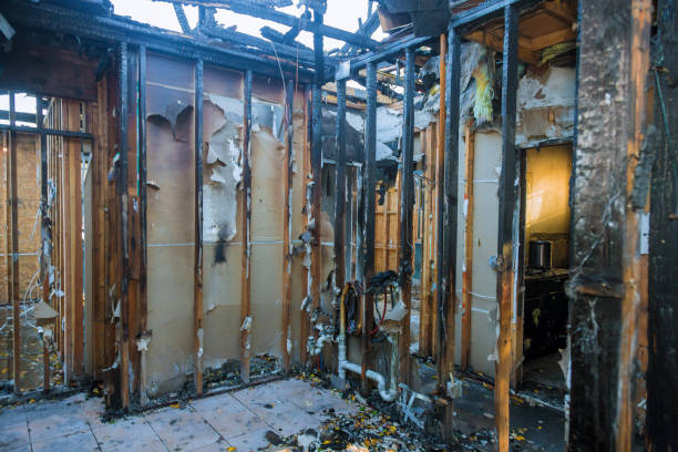 Professional Fire Damage Restoration technician working in Cheswold, DE